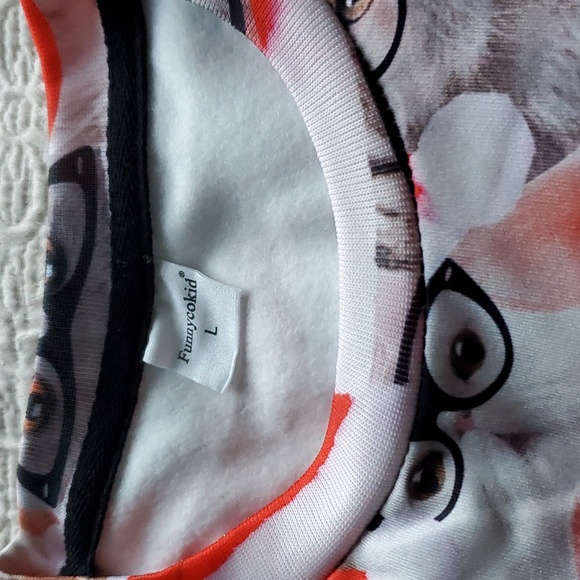 🎄🎅🐱Set of 2 Funnycokid Christmas Sizes M, L Tops - Picture 3 of 14